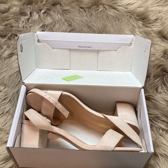 DREAM PAIRS Carnival Leather Suede Ankle Strap Low Block Chunky Heel Sandal Pump - Picture 9 of 15